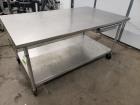 Used Stainless Steel Table With Bottom Shelf