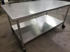 Used Stainless Steel Table With Bottom Shelf