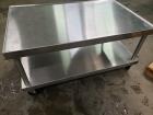 Used Stainless Steel 2 Shelf Table With Lip