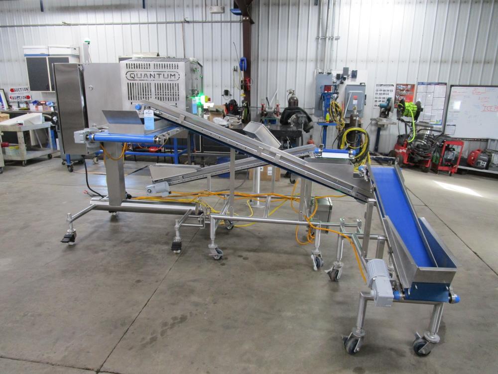 Quantum Topping Applicator with Recirculation Conveyors
