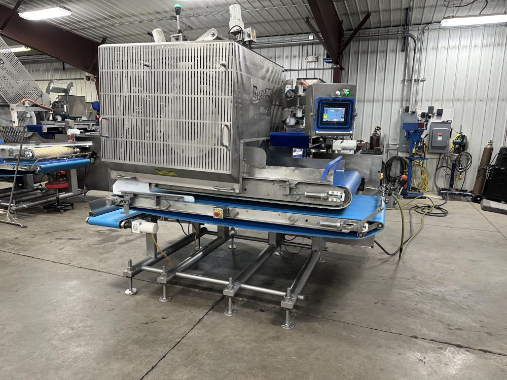 2013 Pizzamatic Waterfall Topping Applicator with Return Conveyors