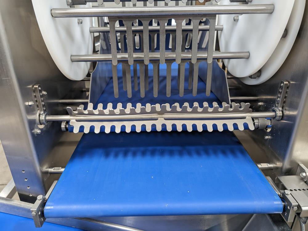 Quantum Conveyorized Topping Applicator with Reclaim Conveyor