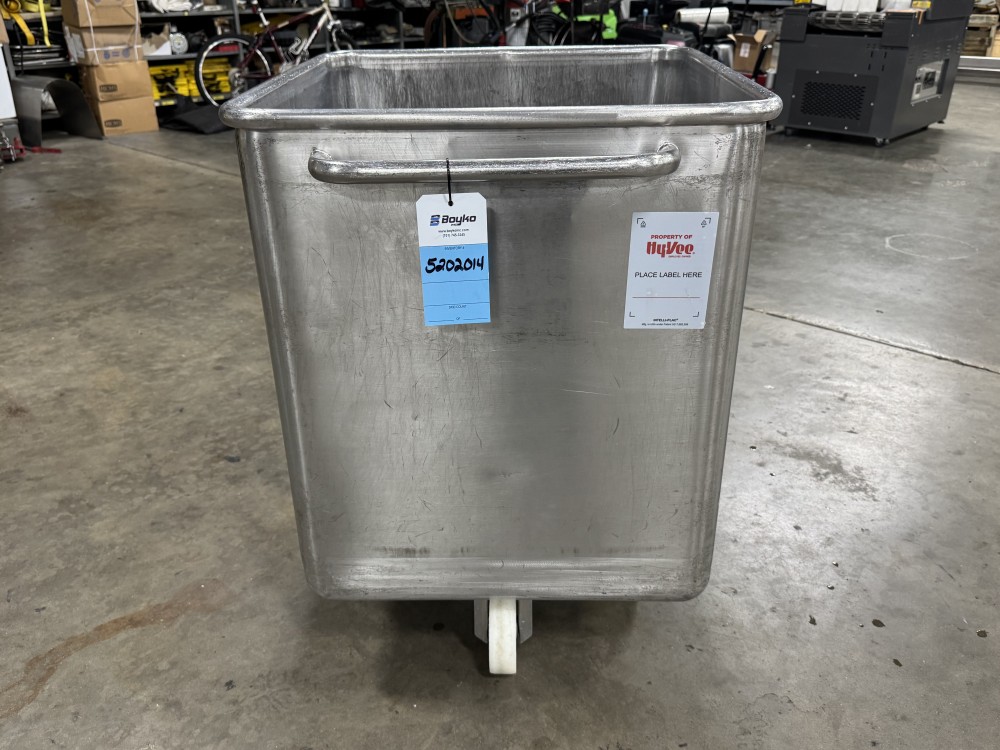 CM Process Solutions 600 Pound Euro Style SS Dump Buggy