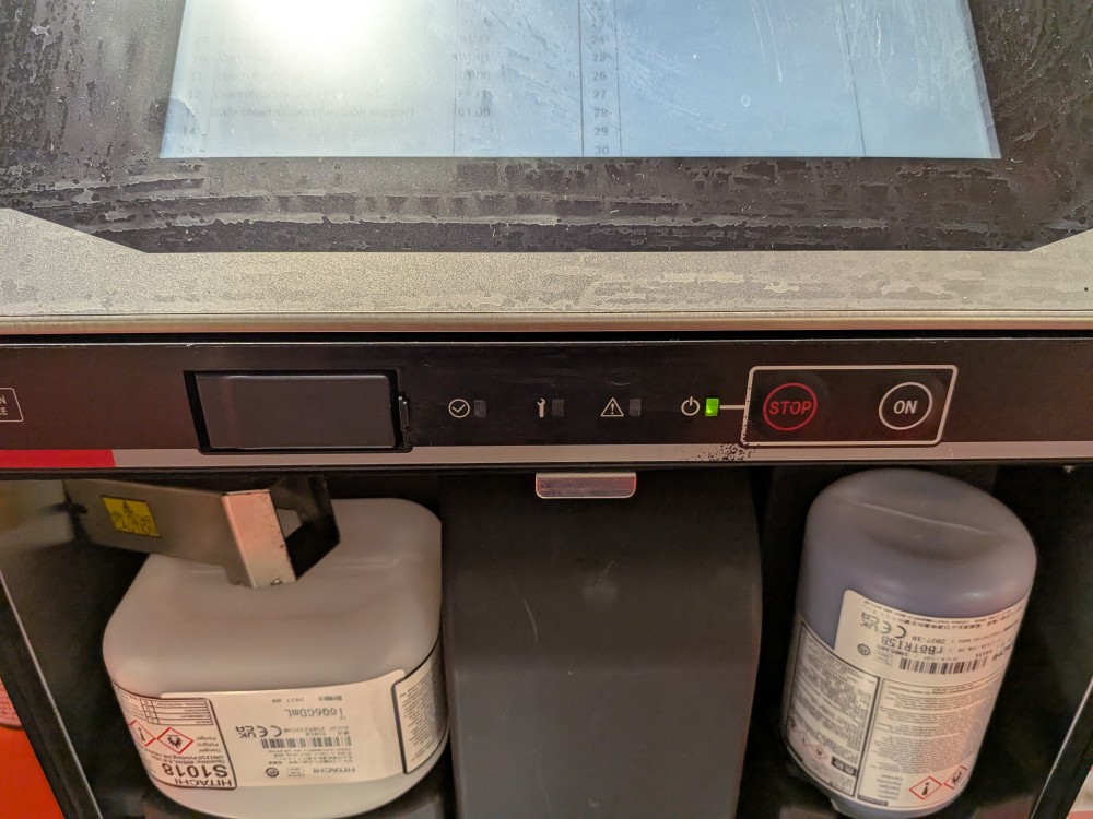 Hitachi UX2-D160W Ink Jet Printer – 6-Line CIJ Coder with IP65 Rating